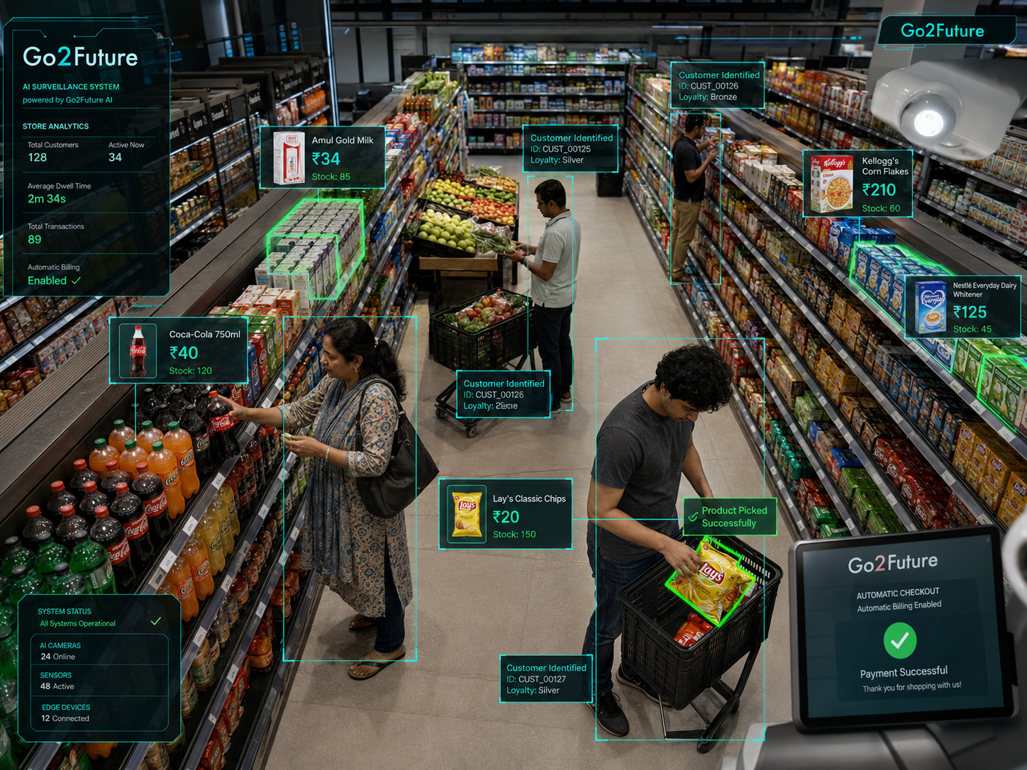 Smart cart with running total