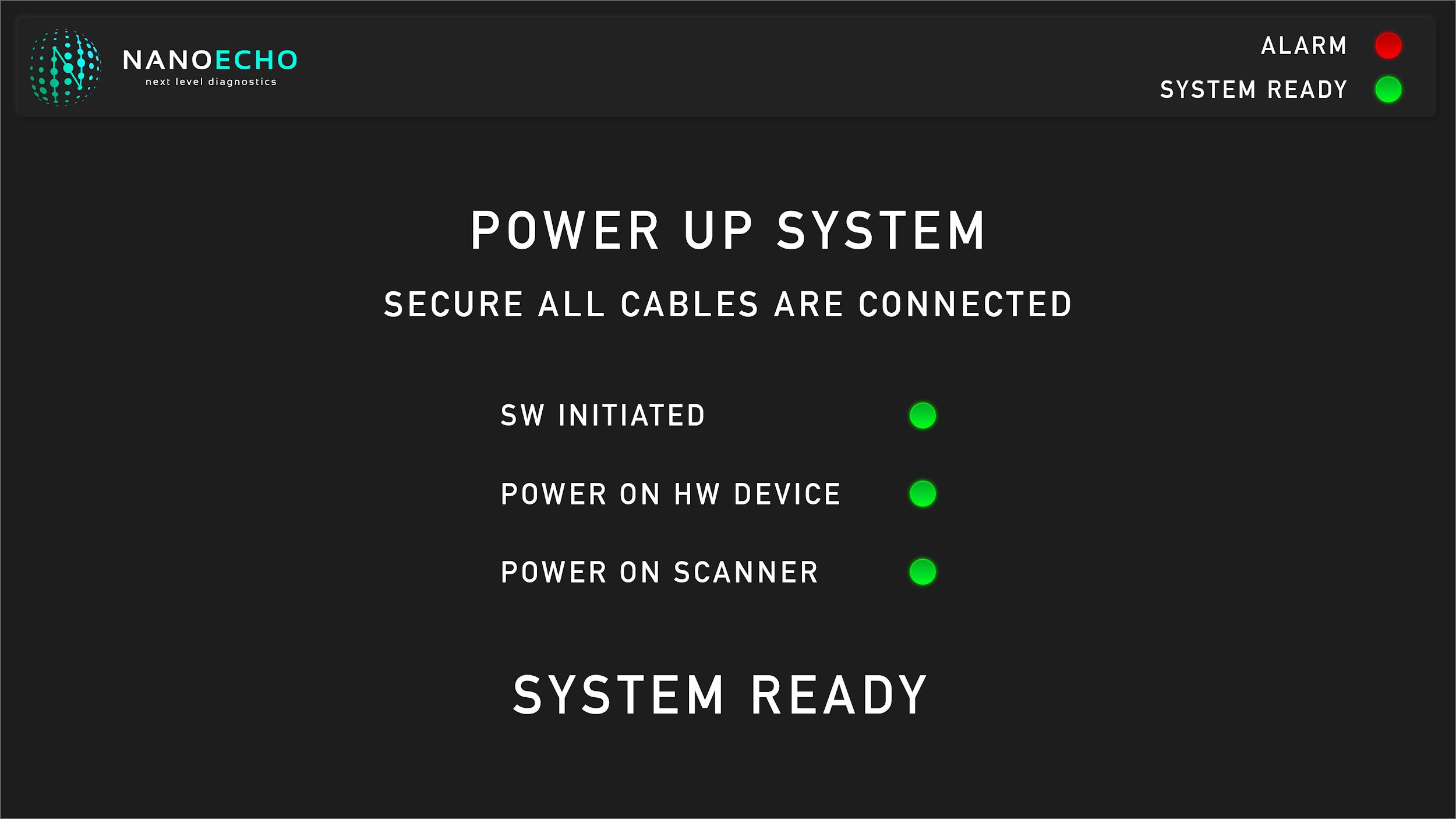 System Ready startup screen